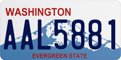 WA license plate AAL5881