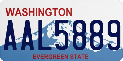 WA license plate AAL5889