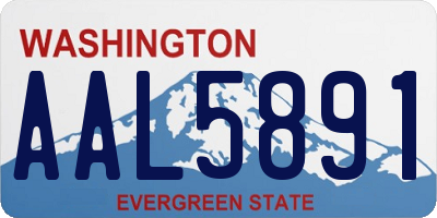 WA license plate AAL5891