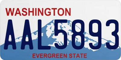 WA license plate AAL5893