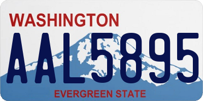 WA license plate AAL5895