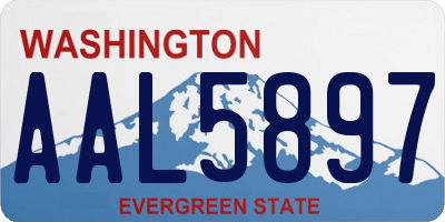 WA license plate AAL5897