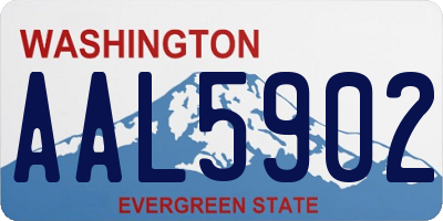 WA license plate AAL5902