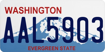 WA license plate AAL5903