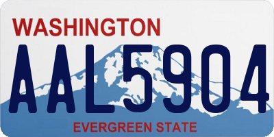 WA license plate AAL5904