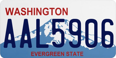WA license plate AAL5906