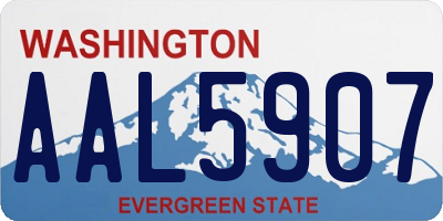 WA license plate AAL5907