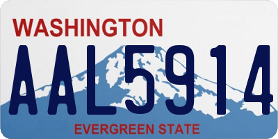 WA license plate AAL5914