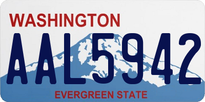 WA license plate AAL5942