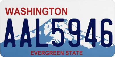 WA license plate AAL5946