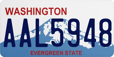 WA license plate AAL5948