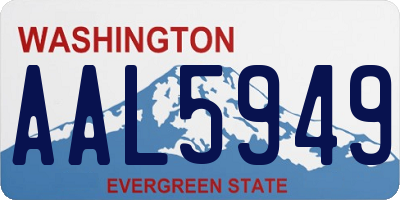 WA license plate AAL5949