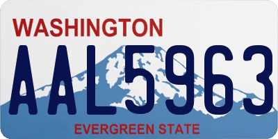 WA license plate AAL5963