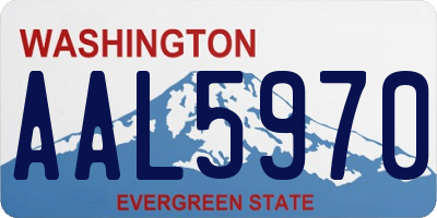 WA license plate AAL5970