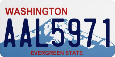 WA license plate AAL5971