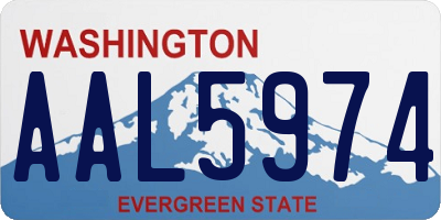 WA license plate AAL5974