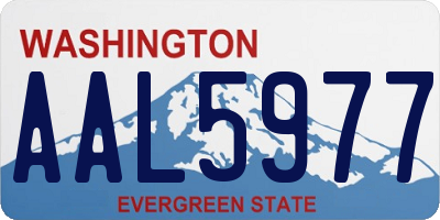 WA license plate AAL5977