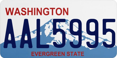 WA license plate AAL5995