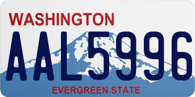 WA license plate AAL5996