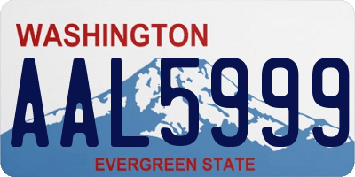 WA license plate AAL5999
