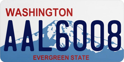 WA license plate AAL6008