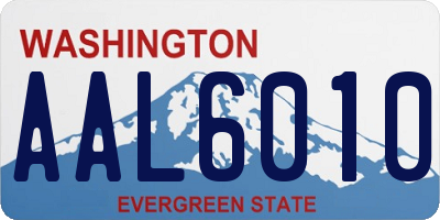 WA license plate AAL6010