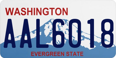 WA license plate AAL6018