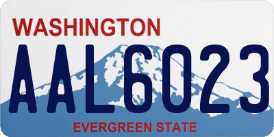WA license plate AAL6023