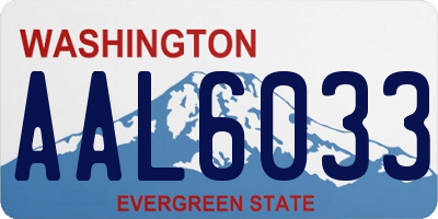WA license plate AAL6033