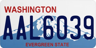 WA license plate AAL6039