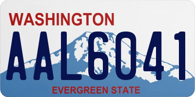 WA license plate AAL6041
