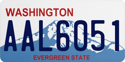 WA license plate AAL6051