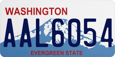 WA license plate AAL6054