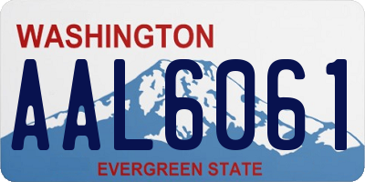 WA license plate AAL6061