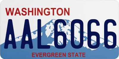 WA license plate AAL6066