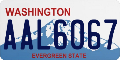 WA license plate AAL6067