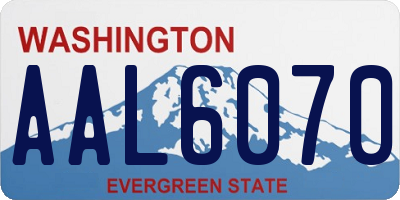 WA license plate AAL6070