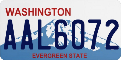 WA license plate AAL6072
