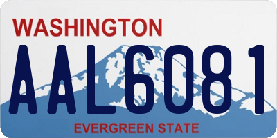 WA license plate AAL6081