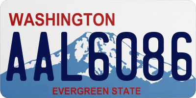 WA license plate AAL6086