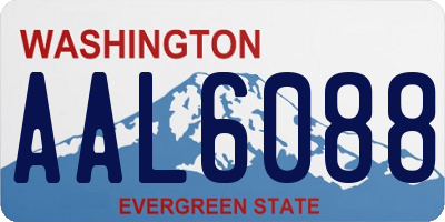 WA license plate AAL6088