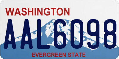 WA license plate AAL6098