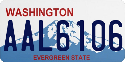 WA license plate AAL6106