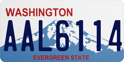 WA license plate AAL6114