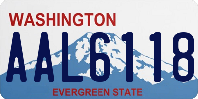 WA license plate AAL6118
