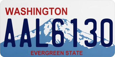 WA license plate AAL6130