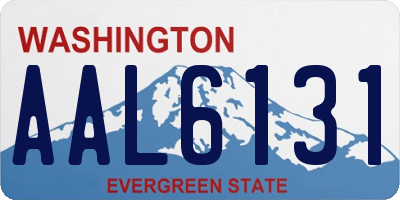 WA license plate AAL6131