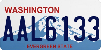 WA license plate AAL6133