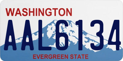 WA license plate AAL6134