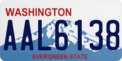 WA license plate AAL6138
